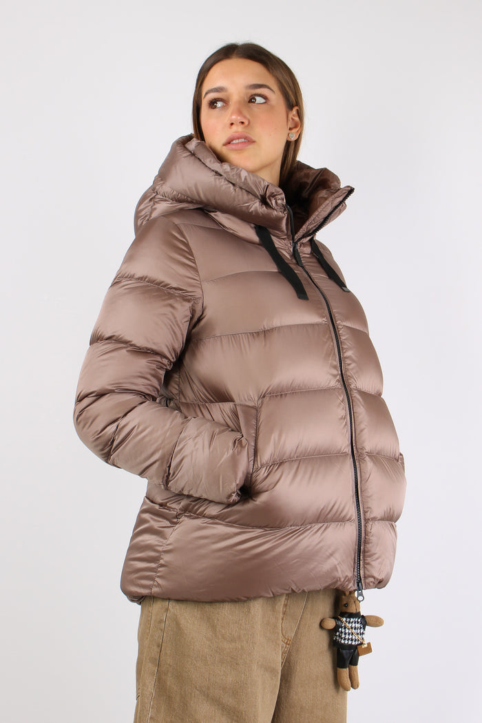 Piumino Nylon Cangiante Taupe-7
