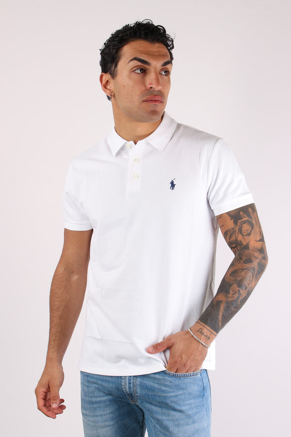 Polo Slim Fit Stretch White-2