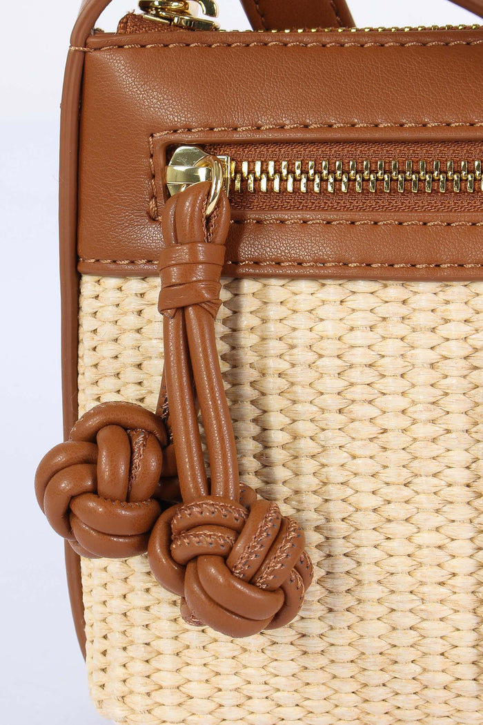 Pochette Mini Paglia Cuoio-9