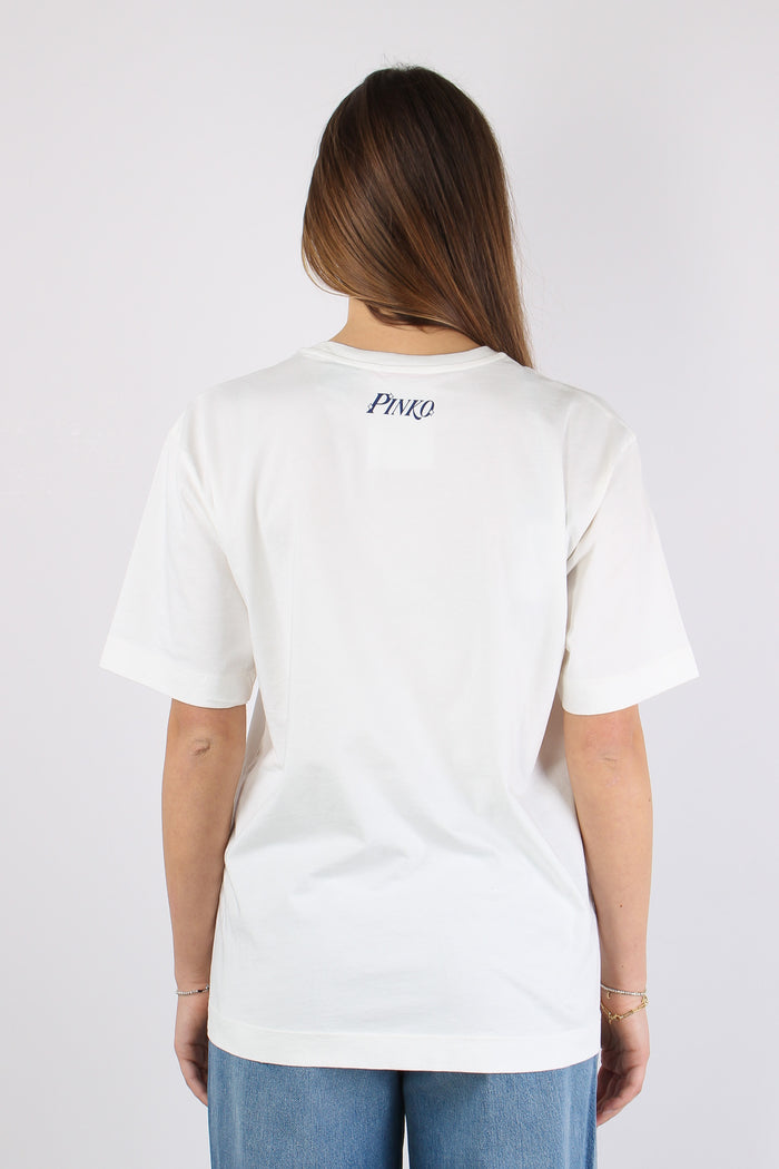 Strepitoso T-shirt Stampa Cola Bianco/blu-5