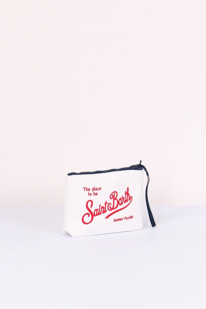 Aline Pochette Stampa Bianco-5