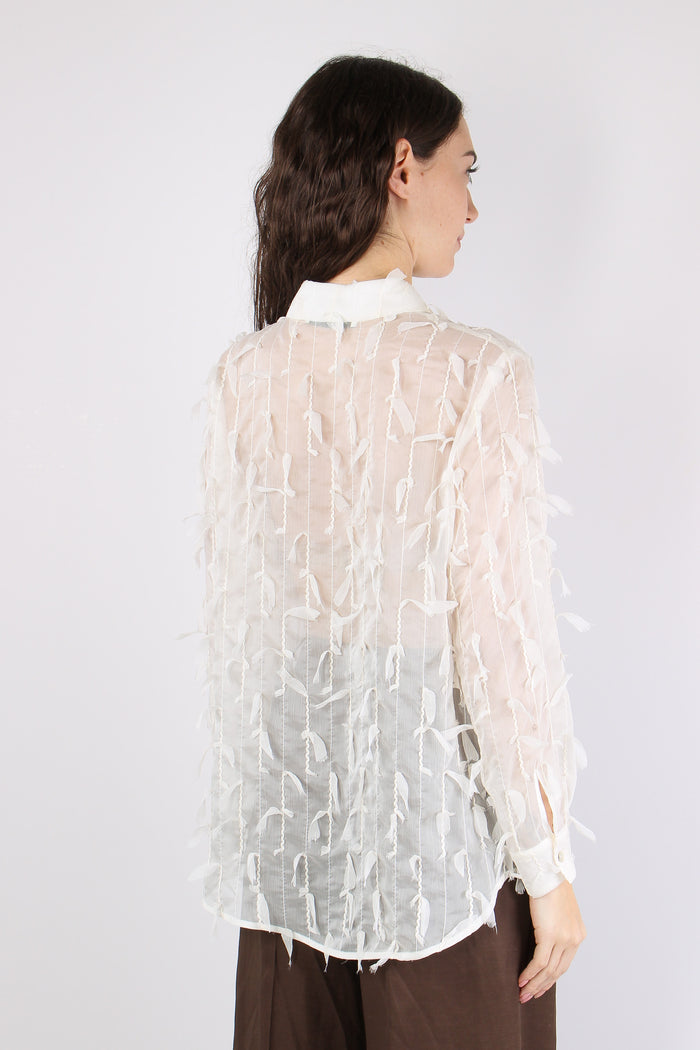 Camicia Georgette Piume Avena-4