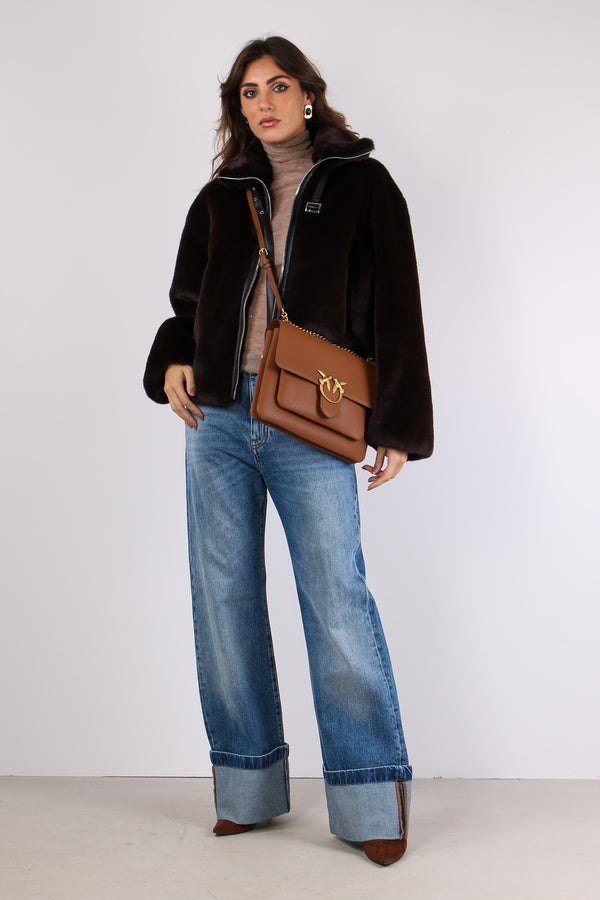 Estebana Bomber Ecopeliccia Marrone