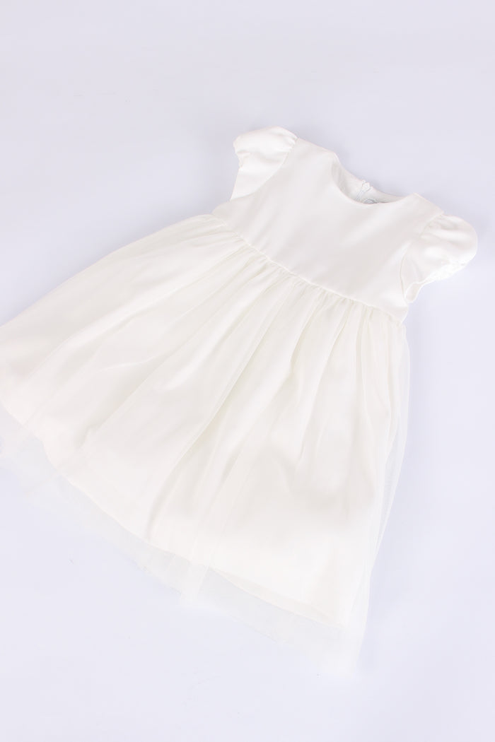 Abito Raso Gonna Tulle Latte-4