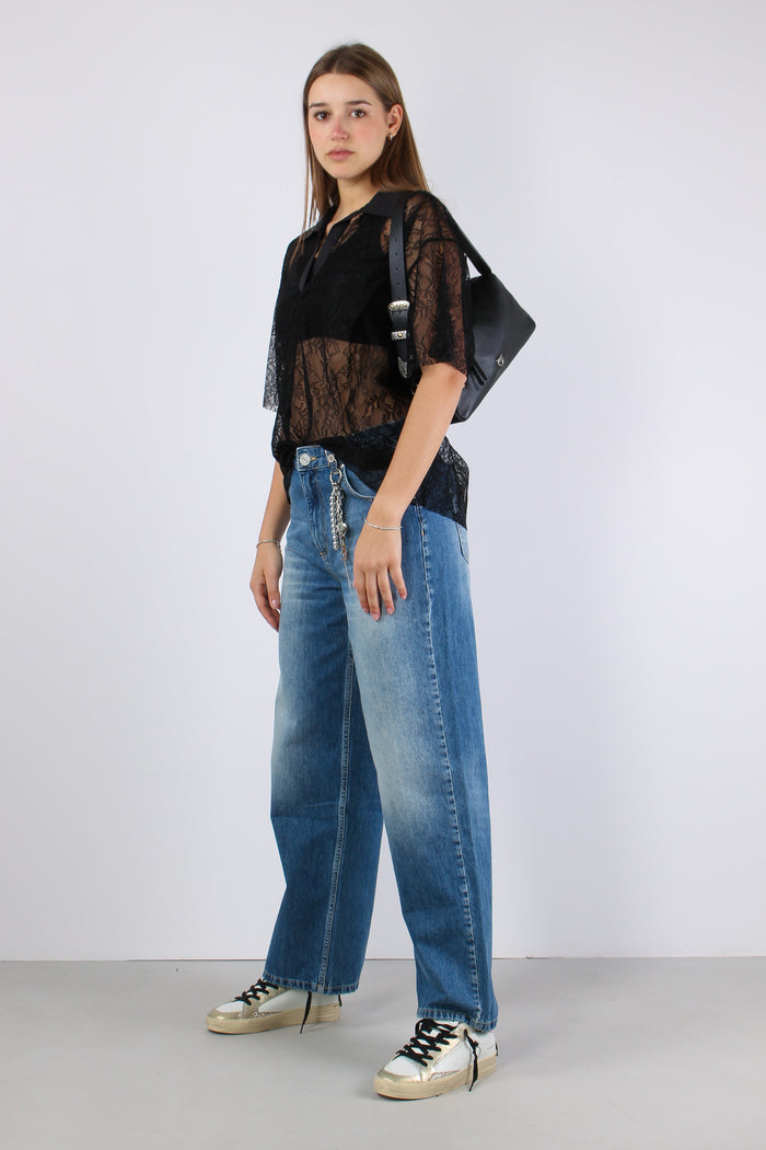 Polo Manica Corta Pizzo Nero-6