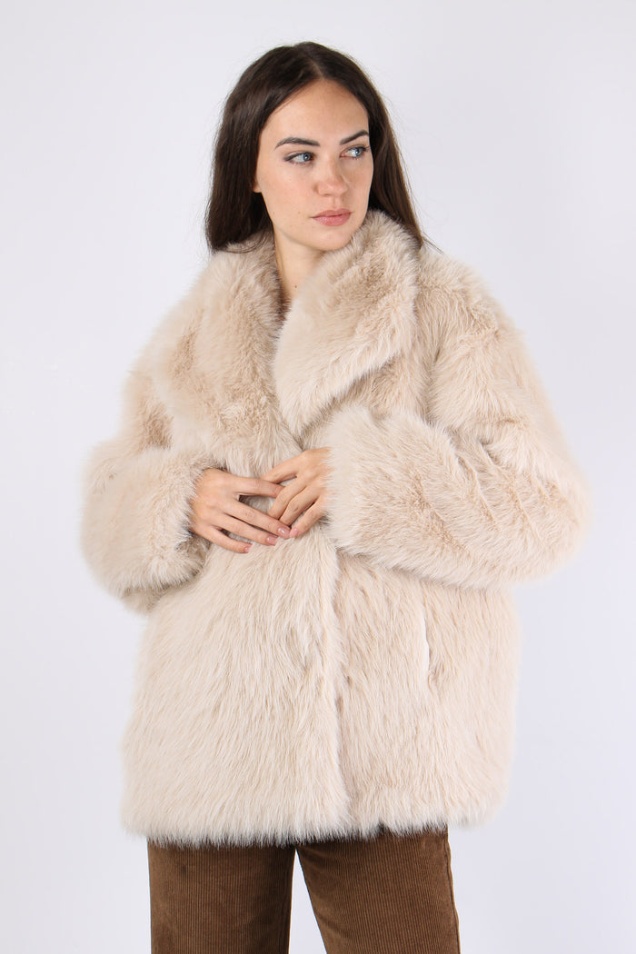 Penny Ecopelliccia Corta Doppi Off White-7