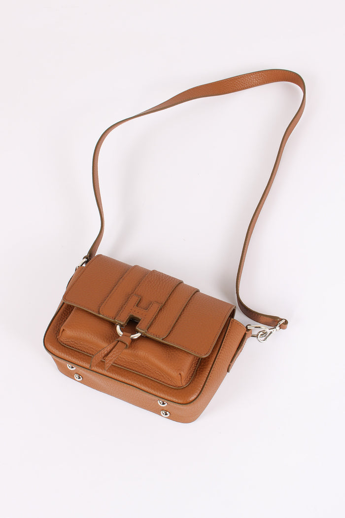 Borsa Tracolla Pelle Nappa Marrone-2