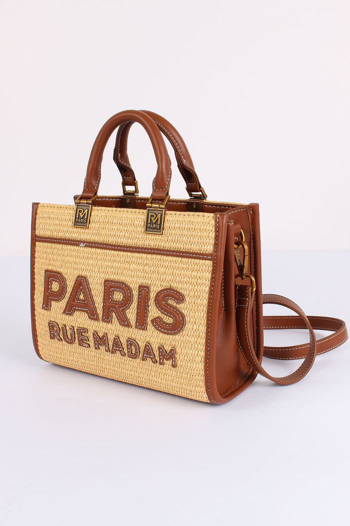 Shopping Mini Rigida Paglia Straw Brown-5