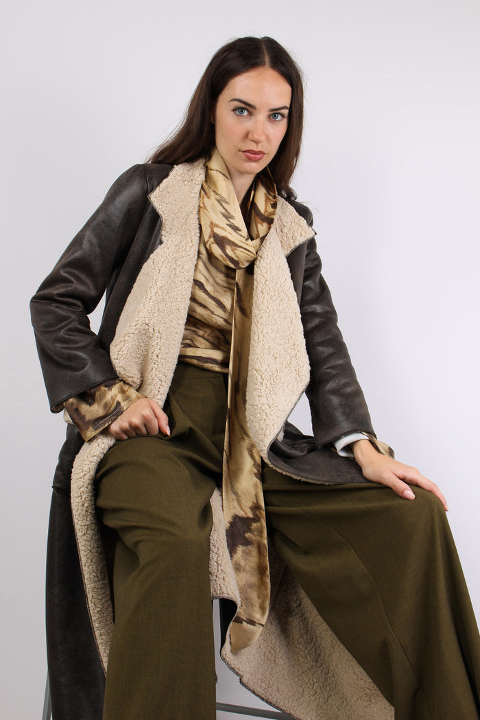 Camicia Fiocco Crema/moro-5