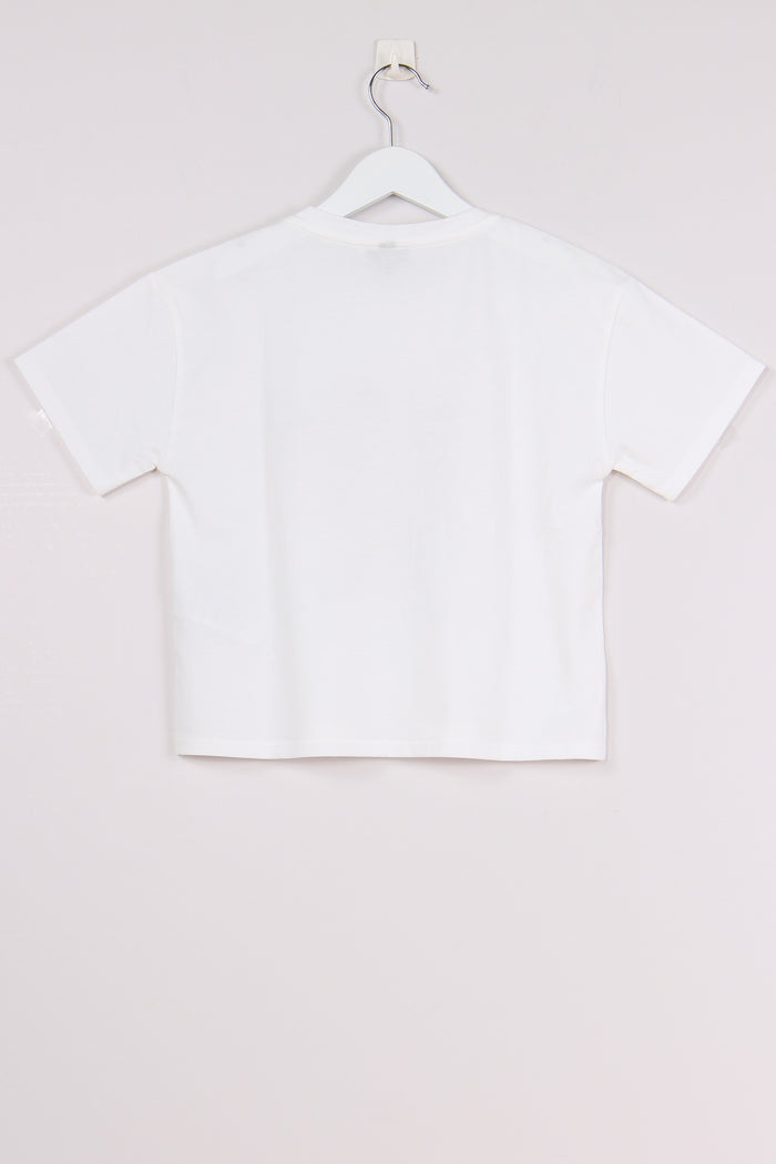 T-shirt Orsetto Strass Off White-3