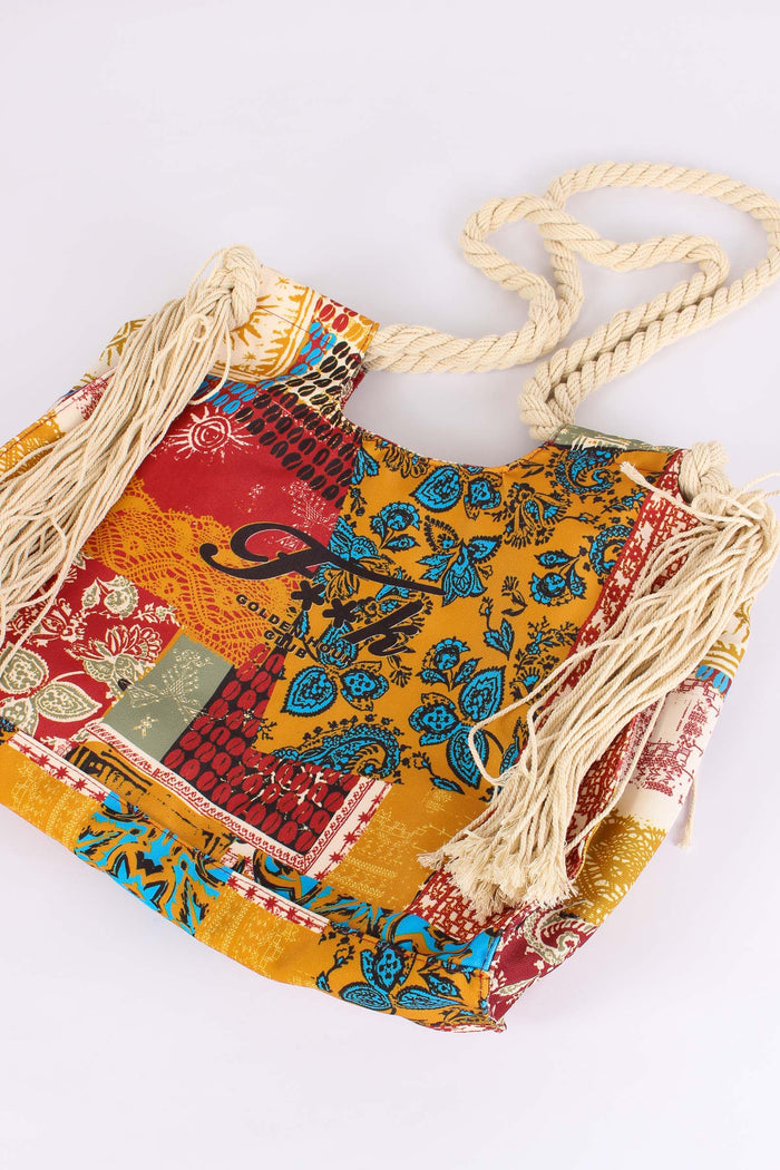 Borsa Fantasia Frange Laterali Multicolor-7