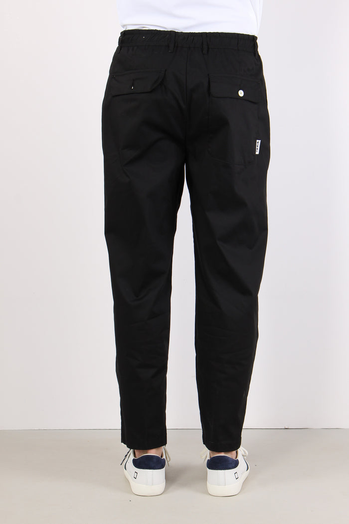 Pantalone Cotone Nero-4