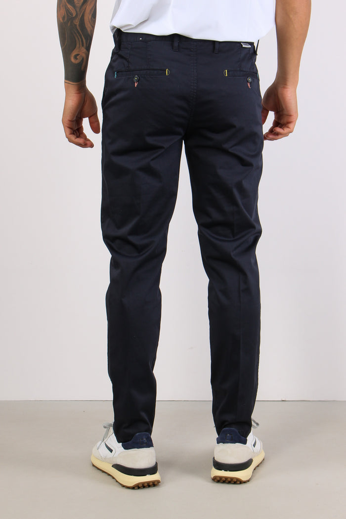 Pantalone Chino Rasatello Blu-5