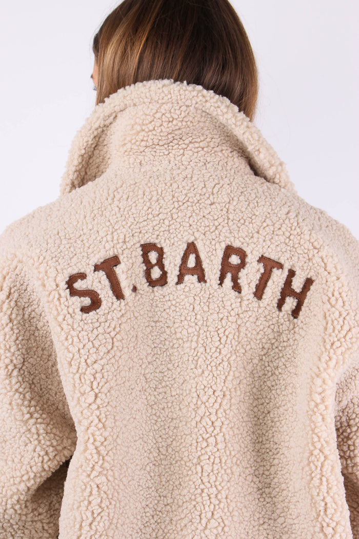 Cappotto Teddy Patch Panna-7