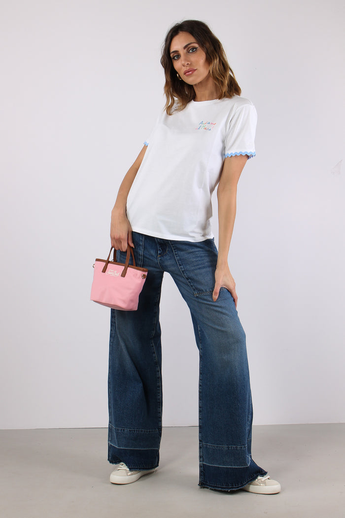 T-shirt Scritta Ricamo Mare-7