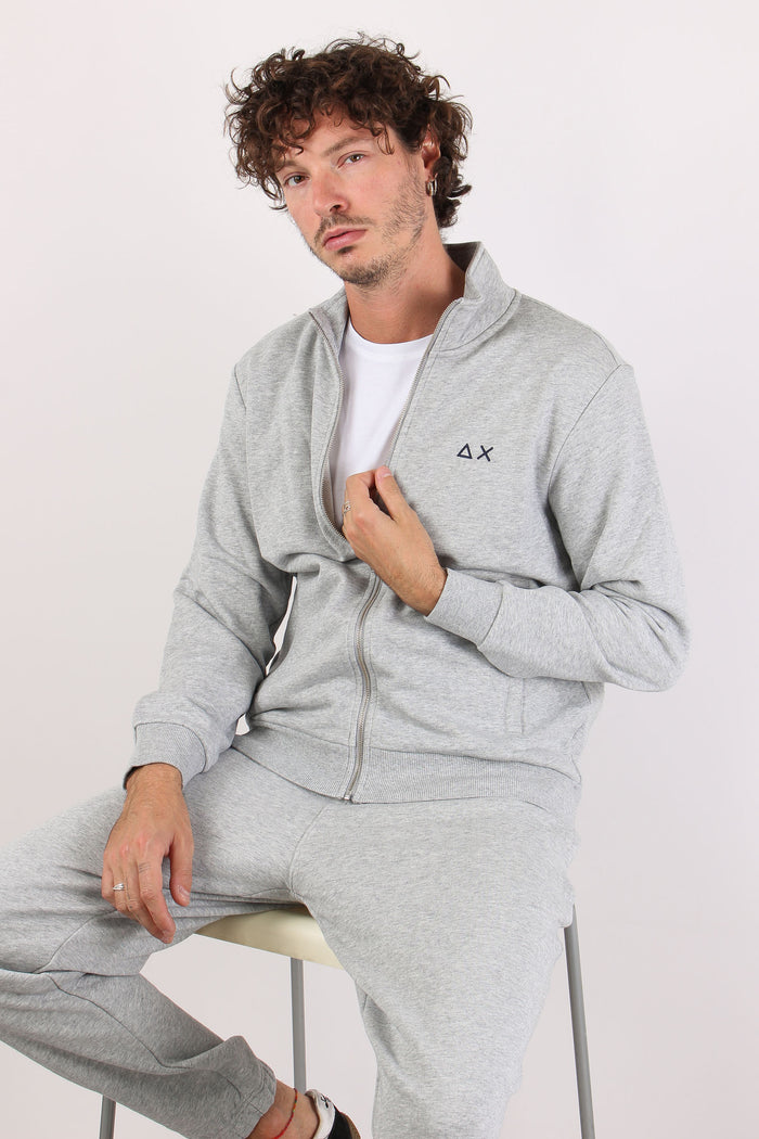 Felpa Full Zip Grigio-2