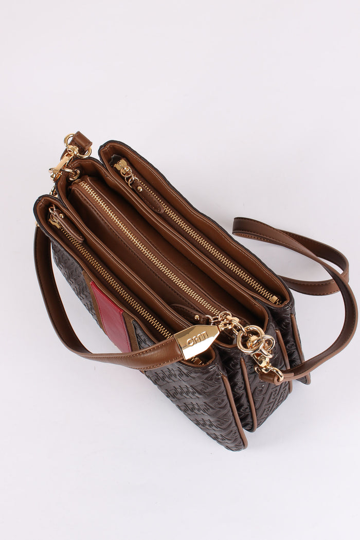 Tracolla 3 Scomparti Deep Brown-5