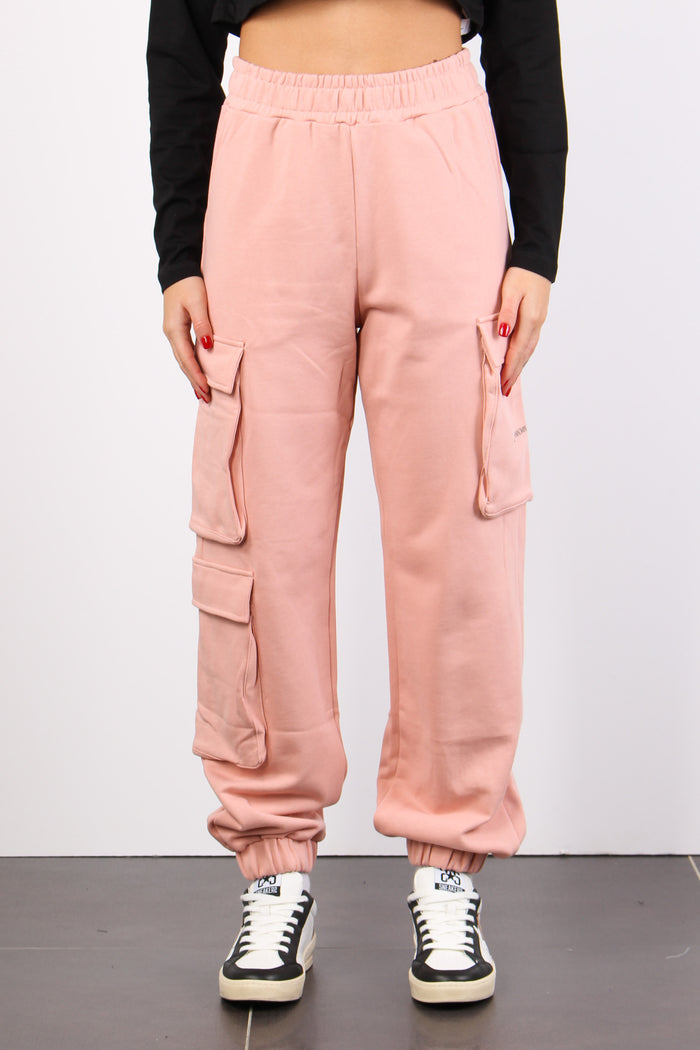 Pantalone Felpa Tasconato Old Rose-2