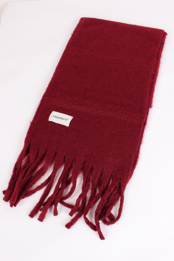 Sciarpa Frange Bordeaux-3