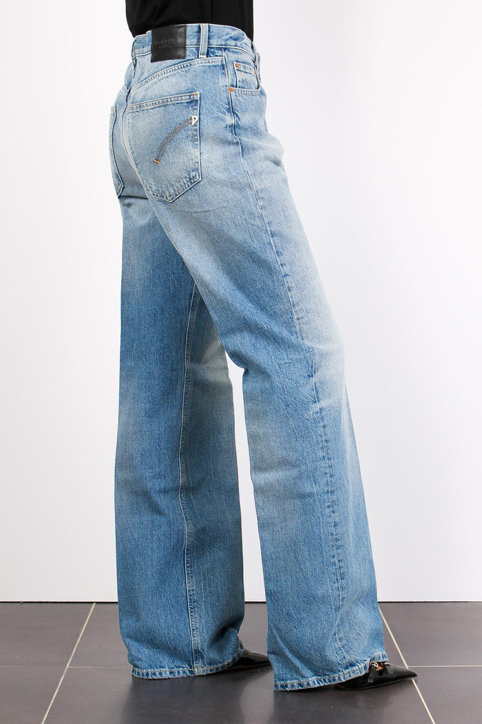 Francine Denim Gamba Larga Denim Medio-9