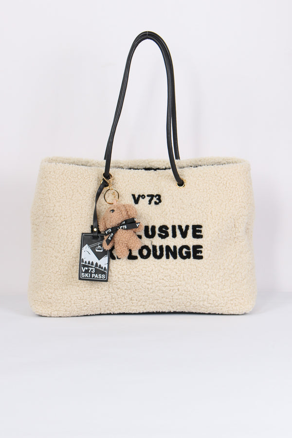 Ski Lounge Shopping Teddy Ecru/nero