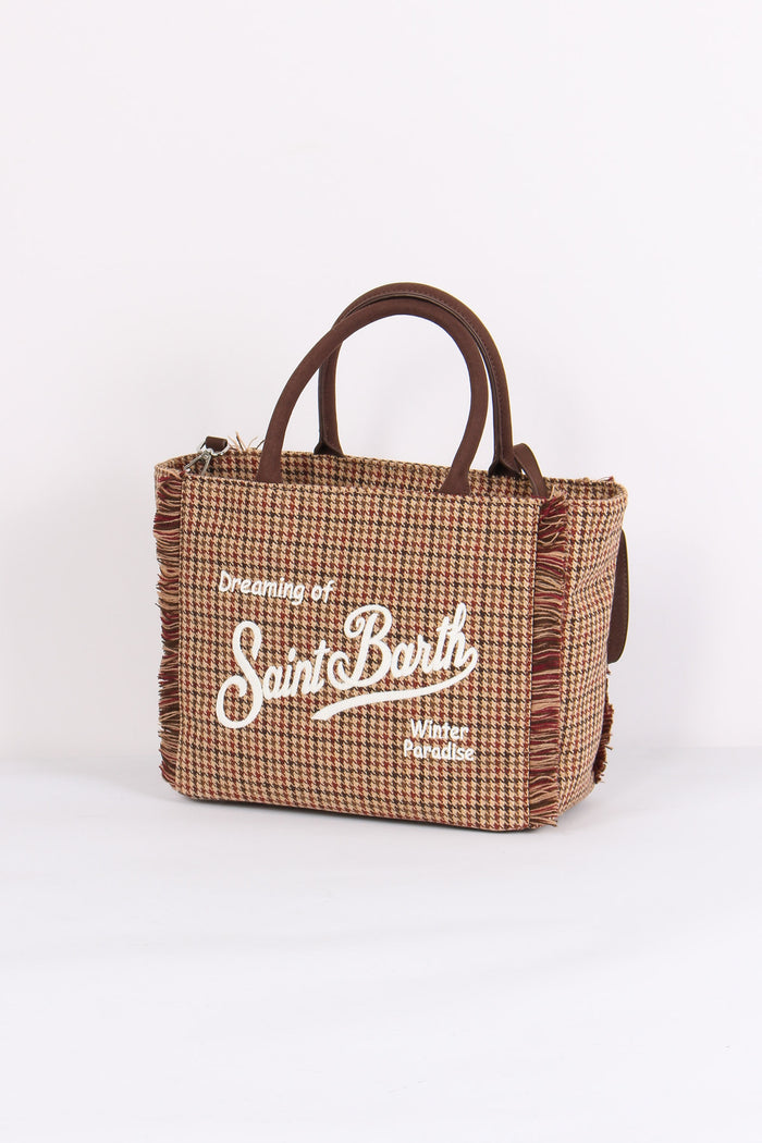 Shopping Lana Pied De Poule So Rosso/beige-2