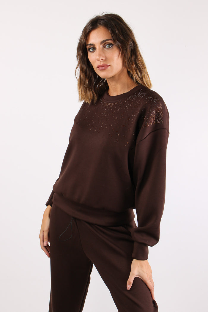 Felpa Cascata Strass Moro-3