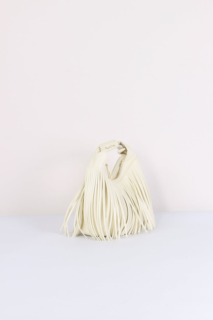 Sacca Mini Frange Off White-5