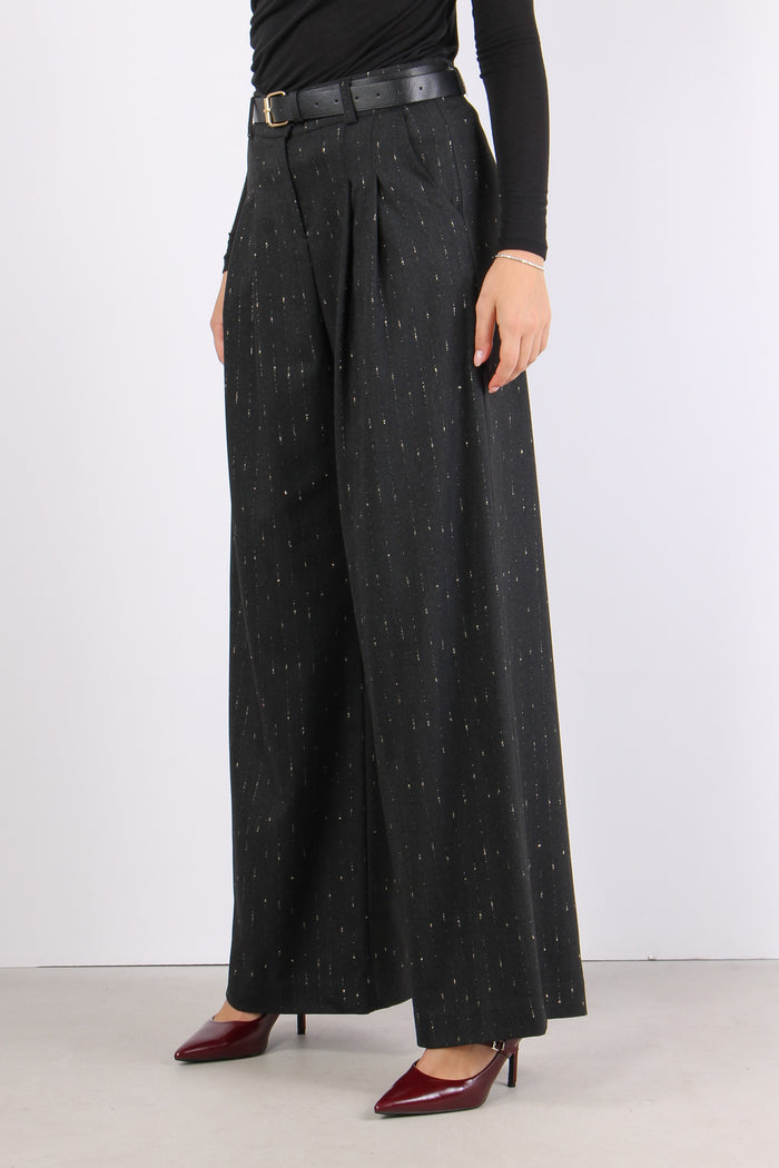 Pantalone Filo Lurex Doppia Pe Grigio-3