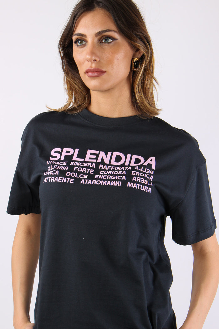 T-shirt Over Splendida Piombo-7
