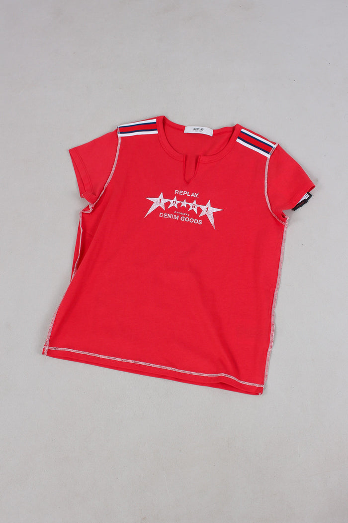 T-shirt Taglio Vivo Rosso-3