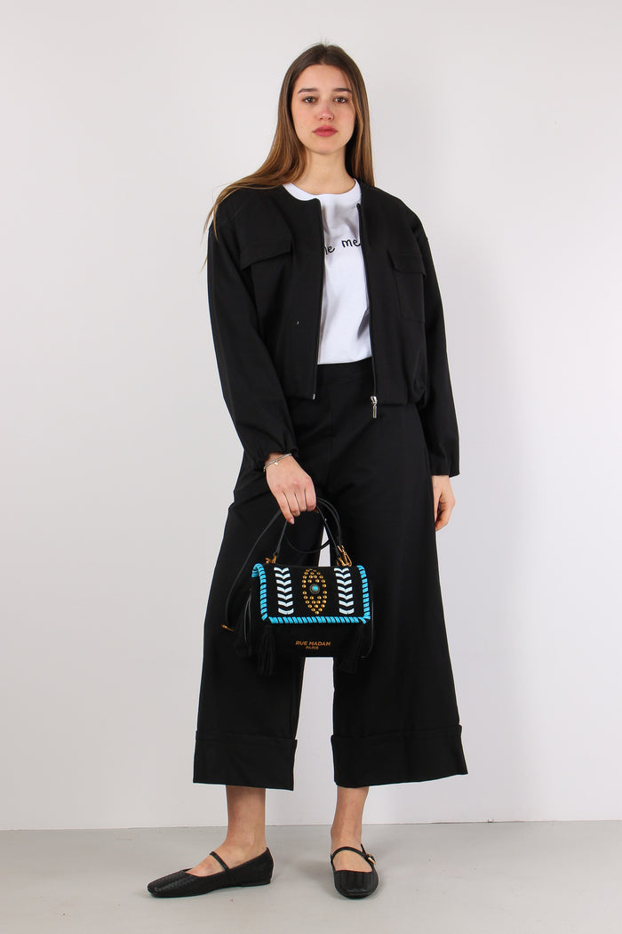 Giubbotto Arriccio Tasche Punt Nero-7