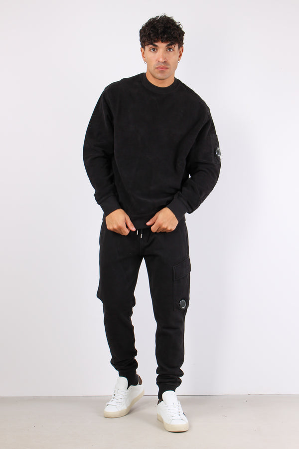 Pantalone Felpa Cargo Black
