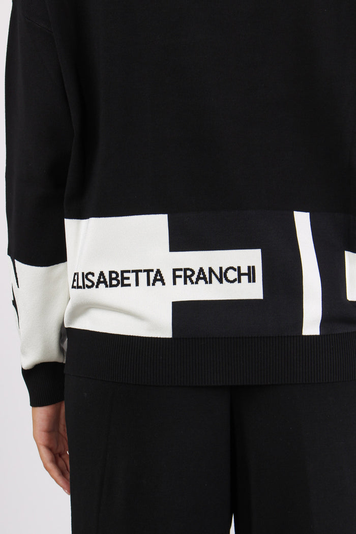 Maglia Banda Tricot Nero/milk-8