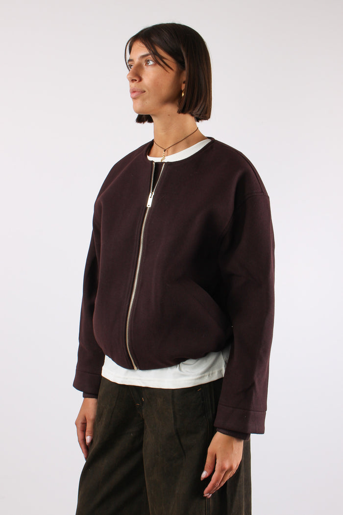 Bomber Panno Lana Chocolate Bean-3