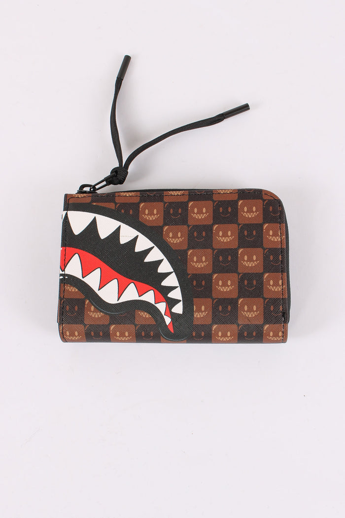 Wallet Shark In Paris Check Marrone-3
