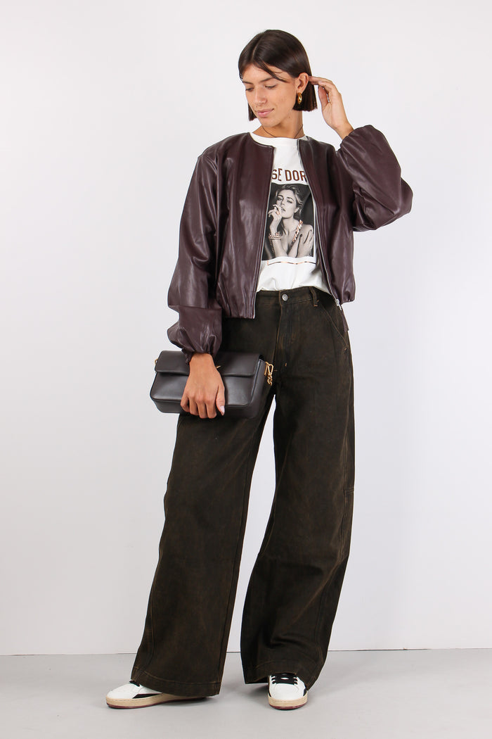 Bomber Ecopelle Chocolate Bean-5