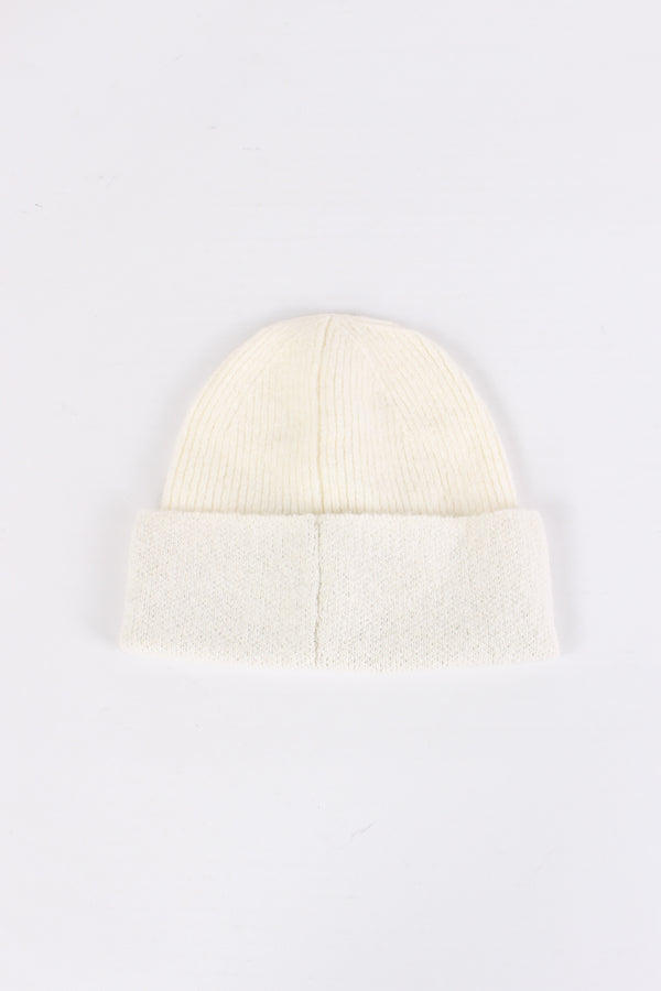 Cuffia Logo Lurex Bianco Lana-2