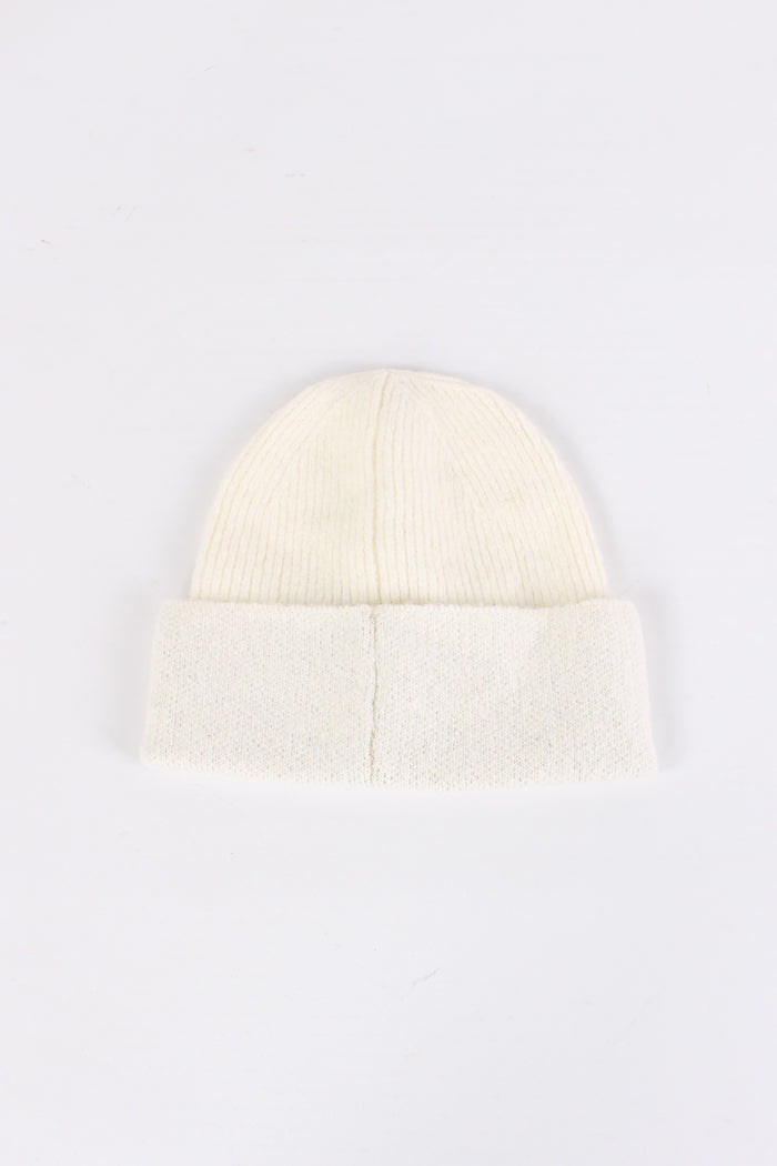 Cuffia Logo Lurex Bianco Lana-2