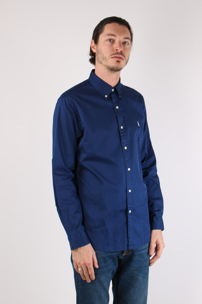 Camicia Custom Cotone Leggero Newport Navy-6
