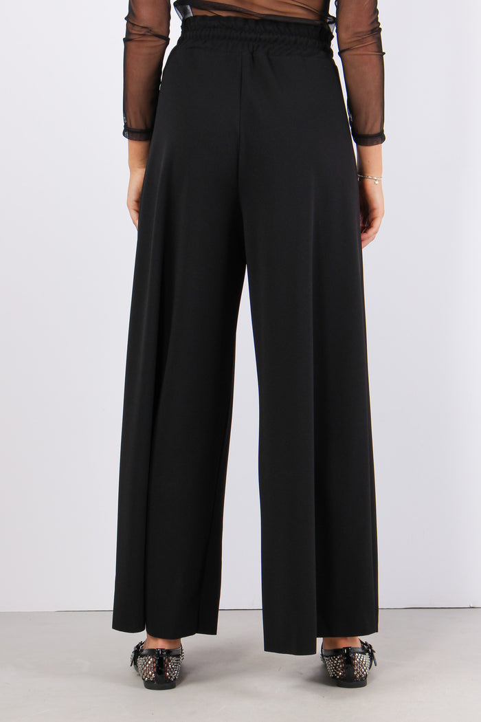 Pantalone Palazzo Scuba Nero-4
