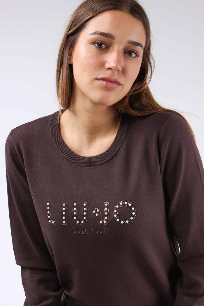 Maglia Logo Viscosa Cioccolato-8