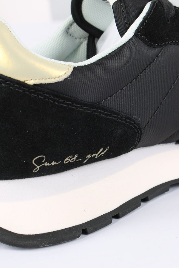 Sneaker Ally Gold Silver Nero-2