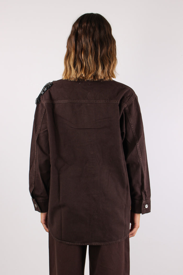 Camicia Denim Applicazioni Mole-3