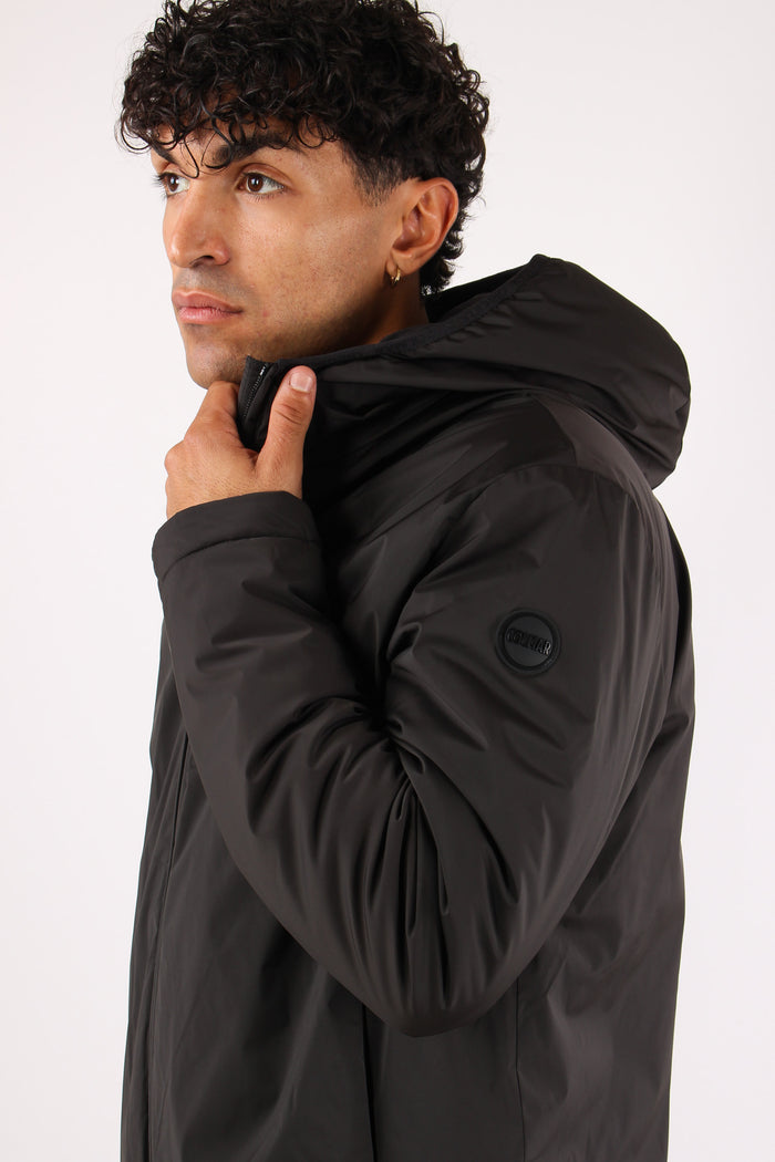 Bomber Ovatta Cappuccio Nero-7
