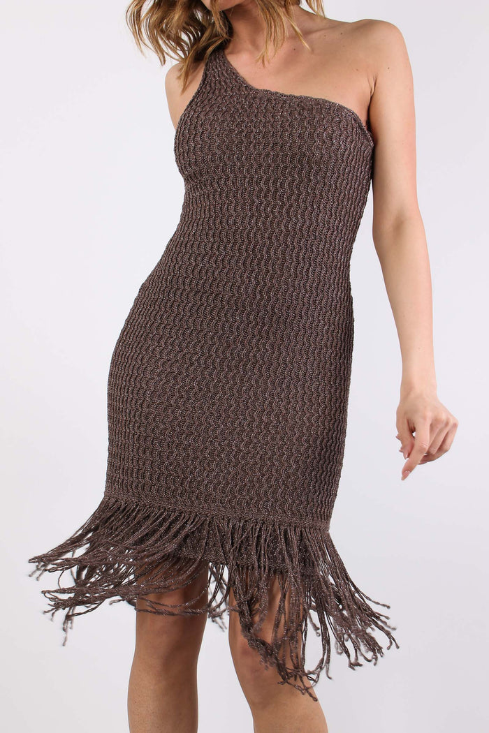 Juniperos Abito Lurex Frange Beige/ferro-7