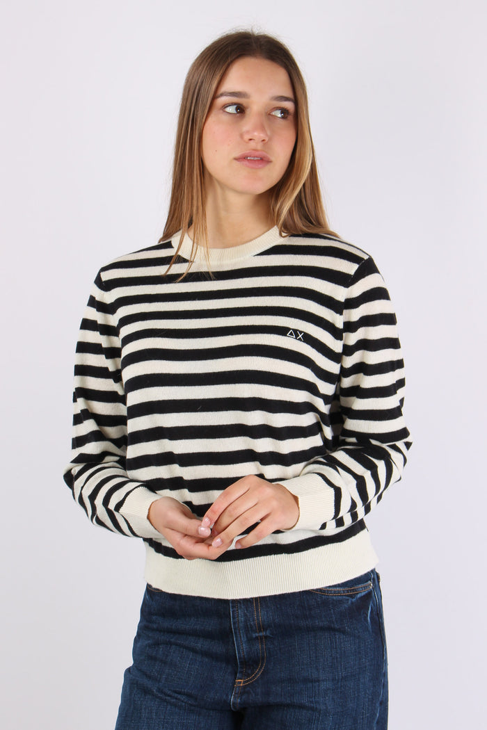 Maglia Girocollo Riga Bianco/nero-3