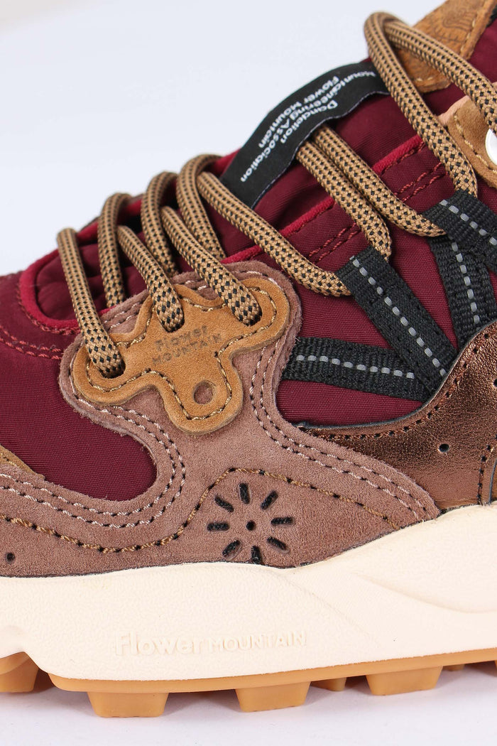 Sneakers Yamano  Suede Laminated Bordeaux/bronze-7