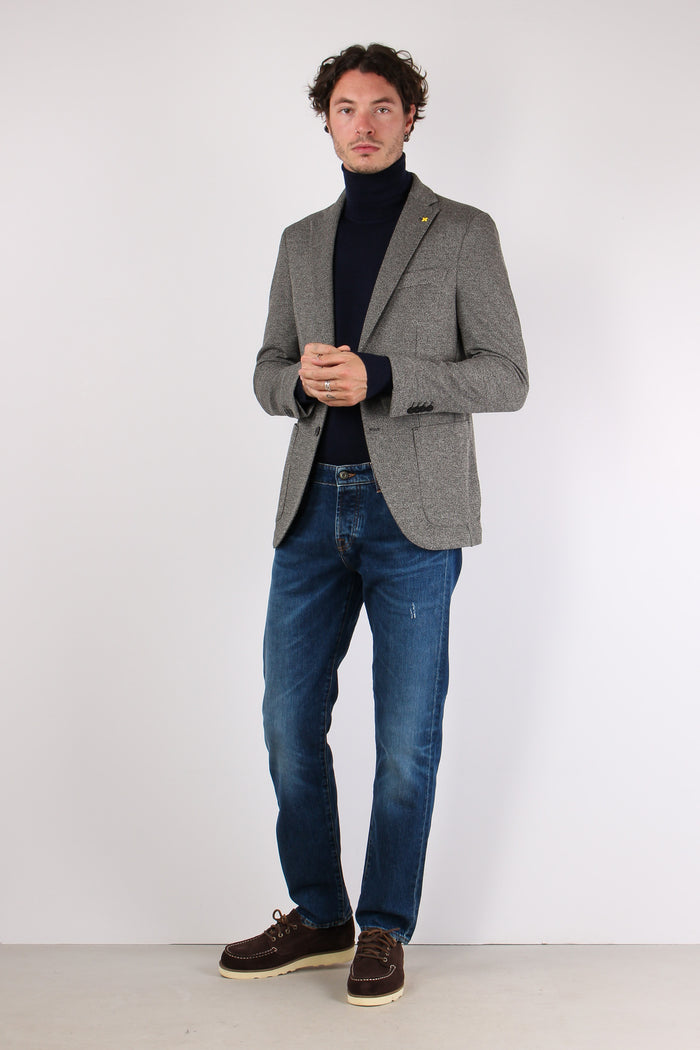 Giacca Tramata Grigio-2