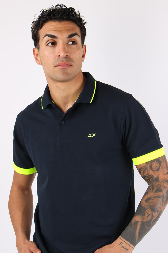 Polo Colletto Filo Navy Blue-6